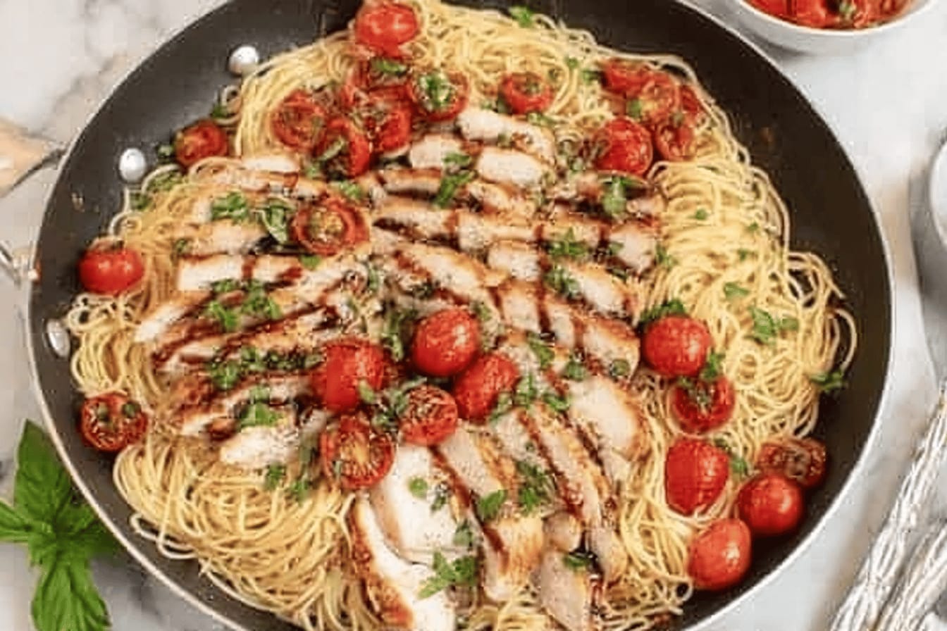Bruschetta Chicken Pasta Recipe Delight