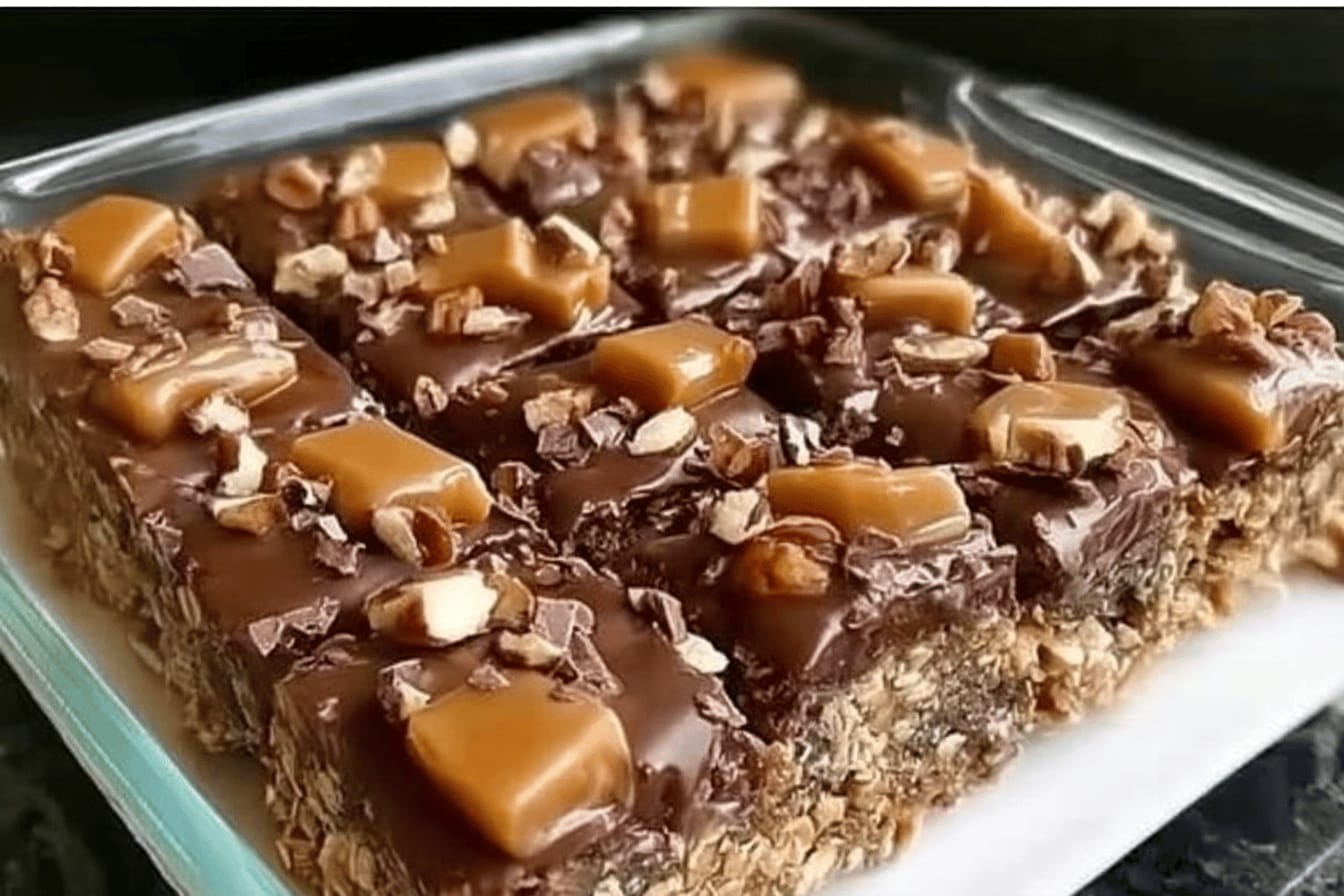 Caramel Chocolate Crunch Bars Recipe