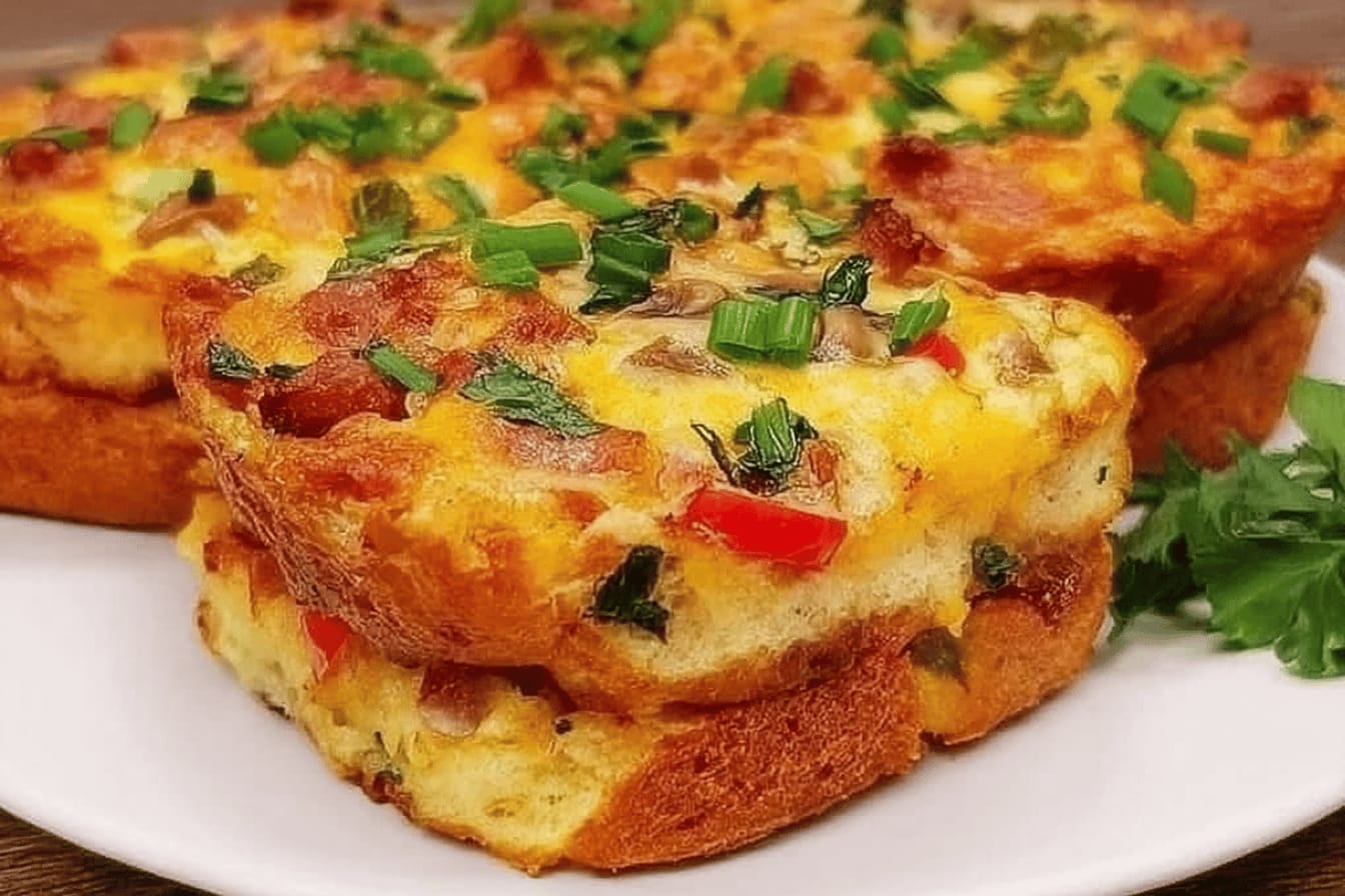 Cheesy Bacon and Sausage Breakfast Bake Recipe