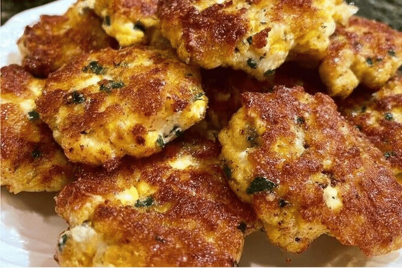 Cheesy Chicken Fritters Recipe Delight