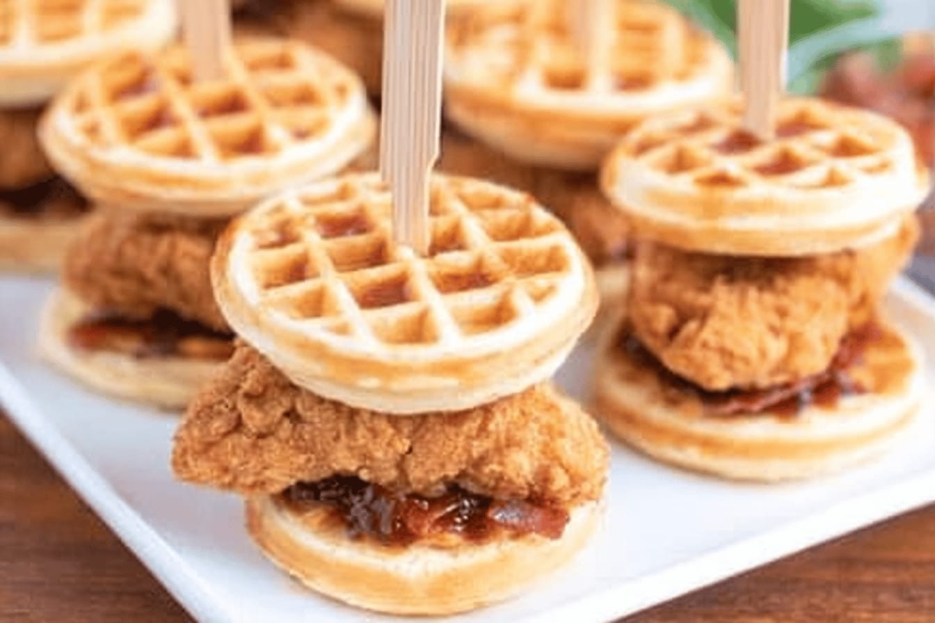 Chicken and Waffle Sliders Recipe Delight