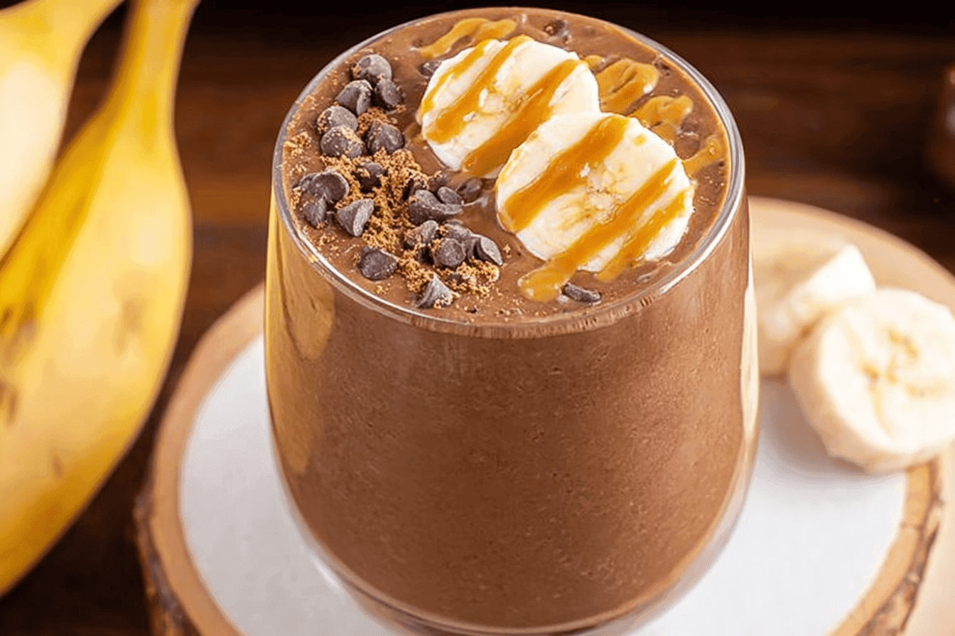 Chocolate Peanut Butter Banana Smoothie Recipe