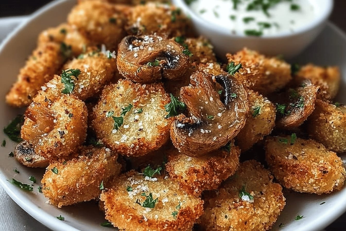 Crispy Garlic Mushroom Bites Recipe