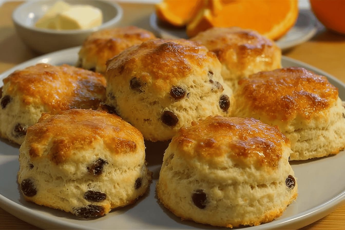 Delicious Orange Raisin Scones Recipe