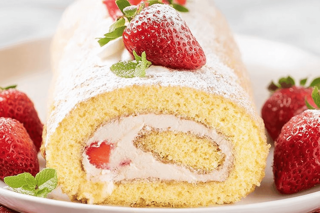 Delicious Strawberry Swiss Roll Recipe