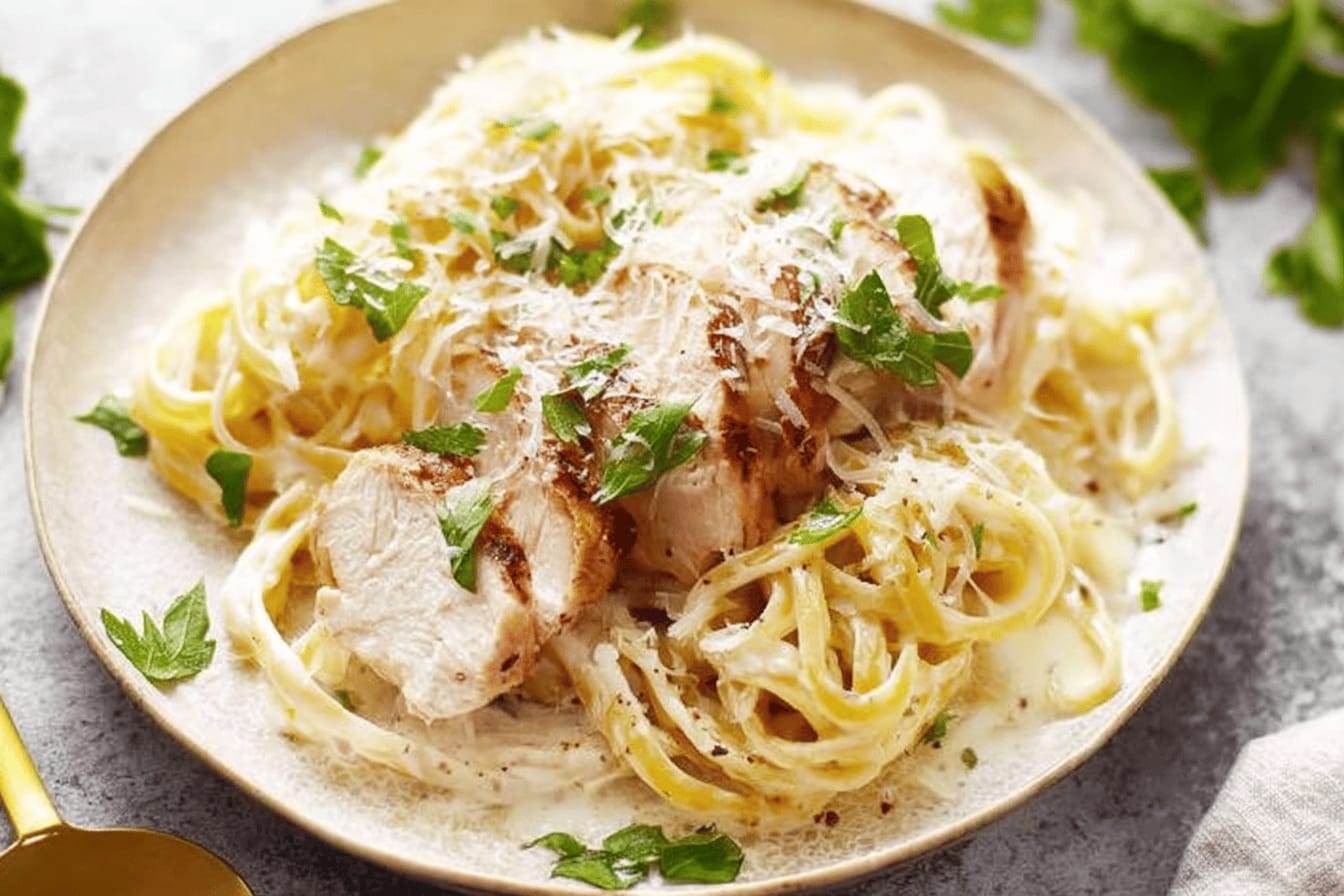 Easy Chicken Fettuccini Alfredo Recipe