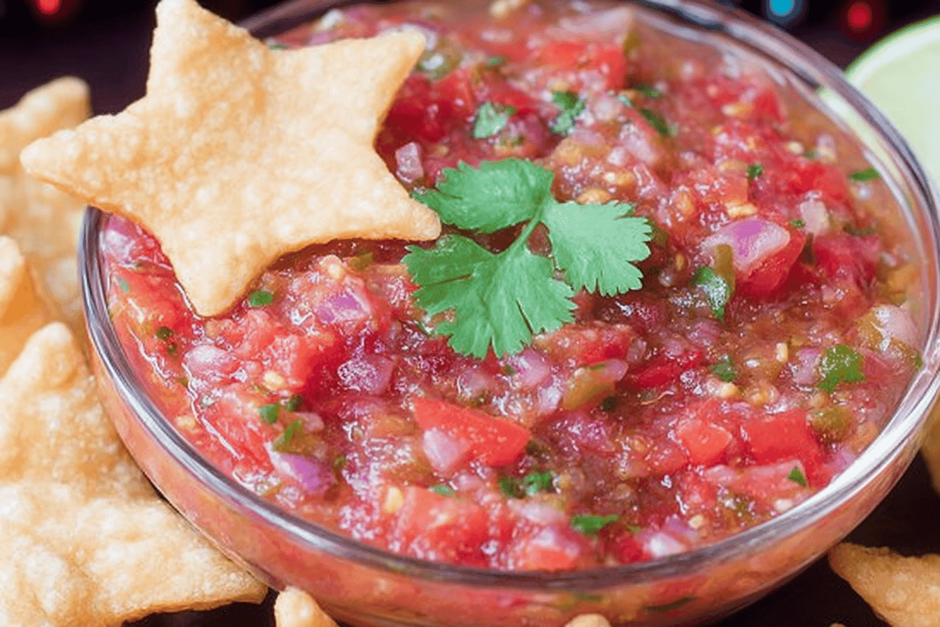 Easy Homemade Salsa and Star-Shaped Chips