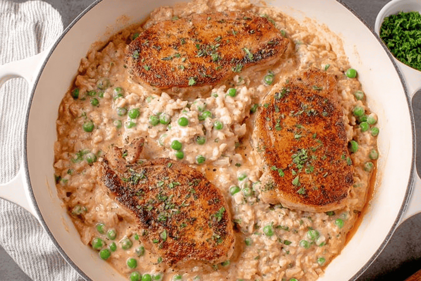 Easy Pork Chops and Rice Skillet Recipe