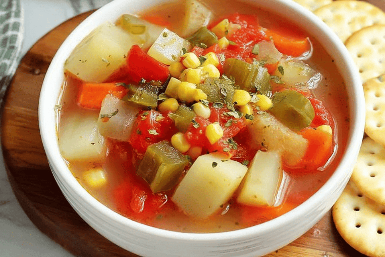 Easy Slow Cooker Vegetable Soup Recipe