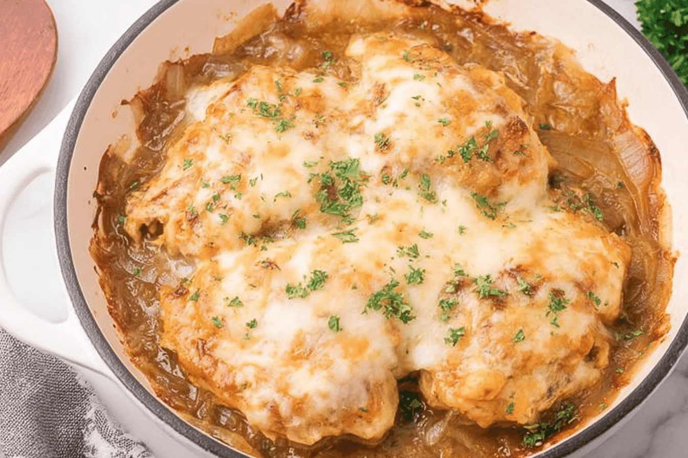 French Onion Chicken Bake Recipe Delight