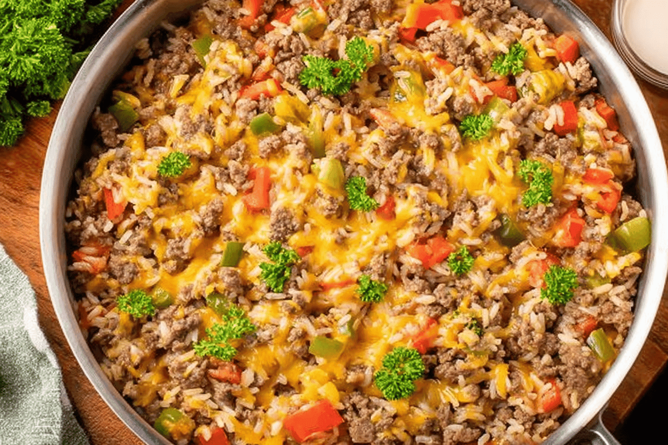 Hamburger Rice Skillet Recipe Made Easy