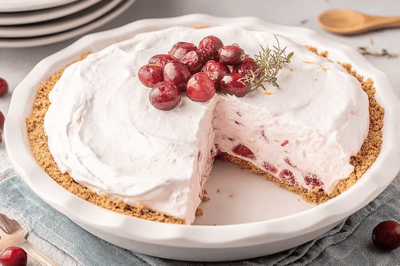 No-Bake Cranberry Cream Pie Recipe