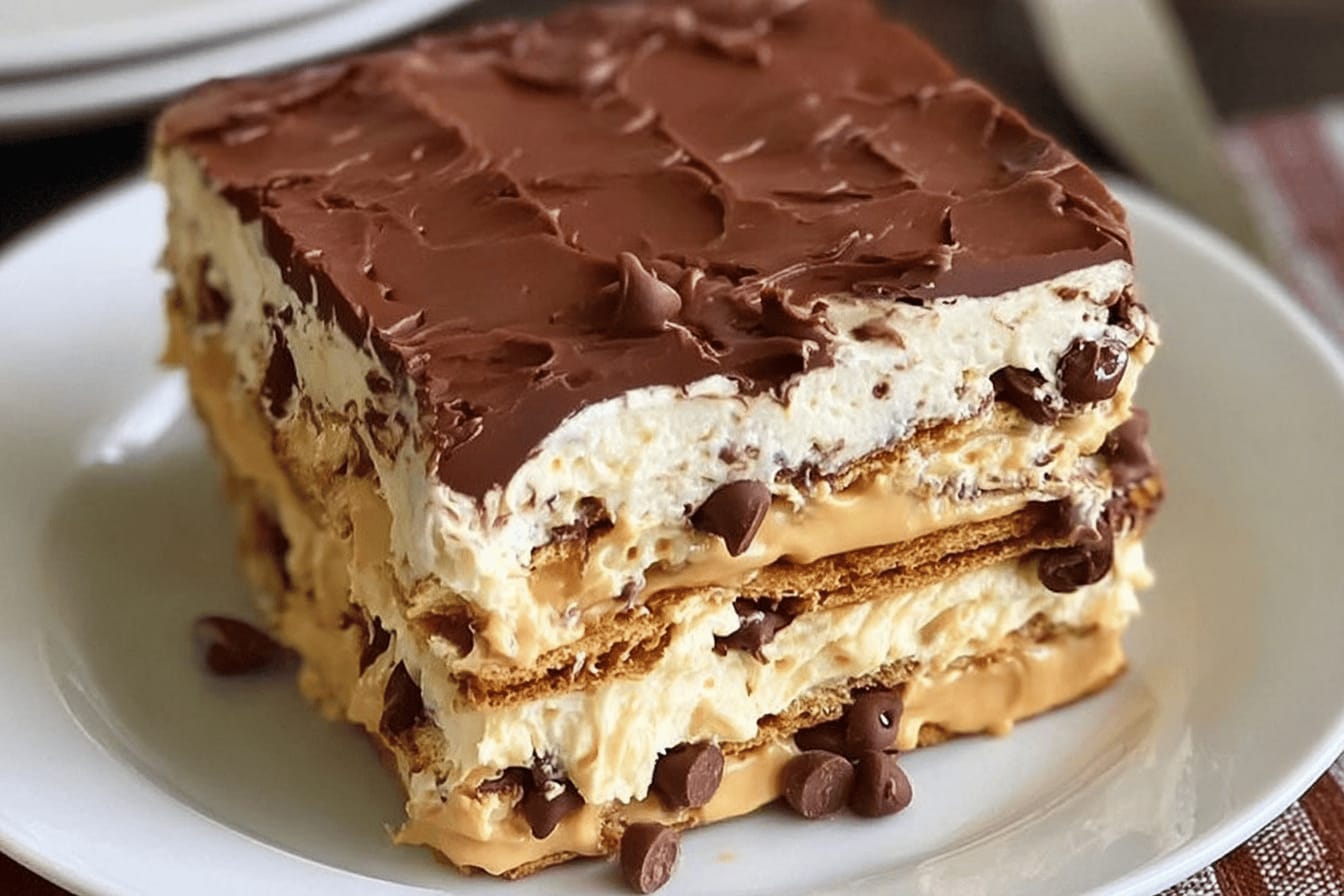 No-Bake Peanut Butter Eclair Cake Recipe