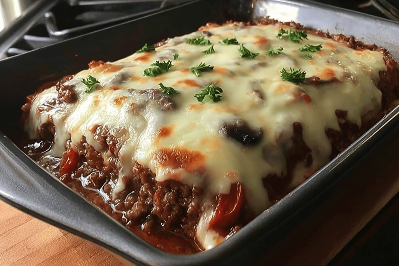 Philly Cheesesteak Casserole Recipe Delight