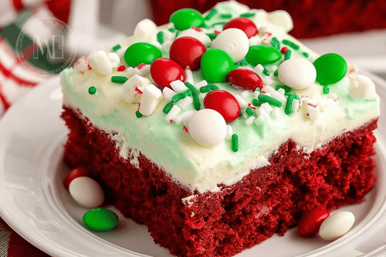 Red Velvet Christmas Poke Cake Recipe