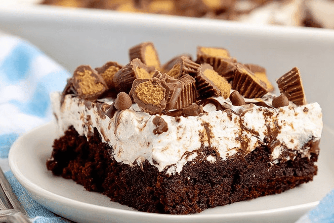 Reese's Poke Cake Recipe Delight