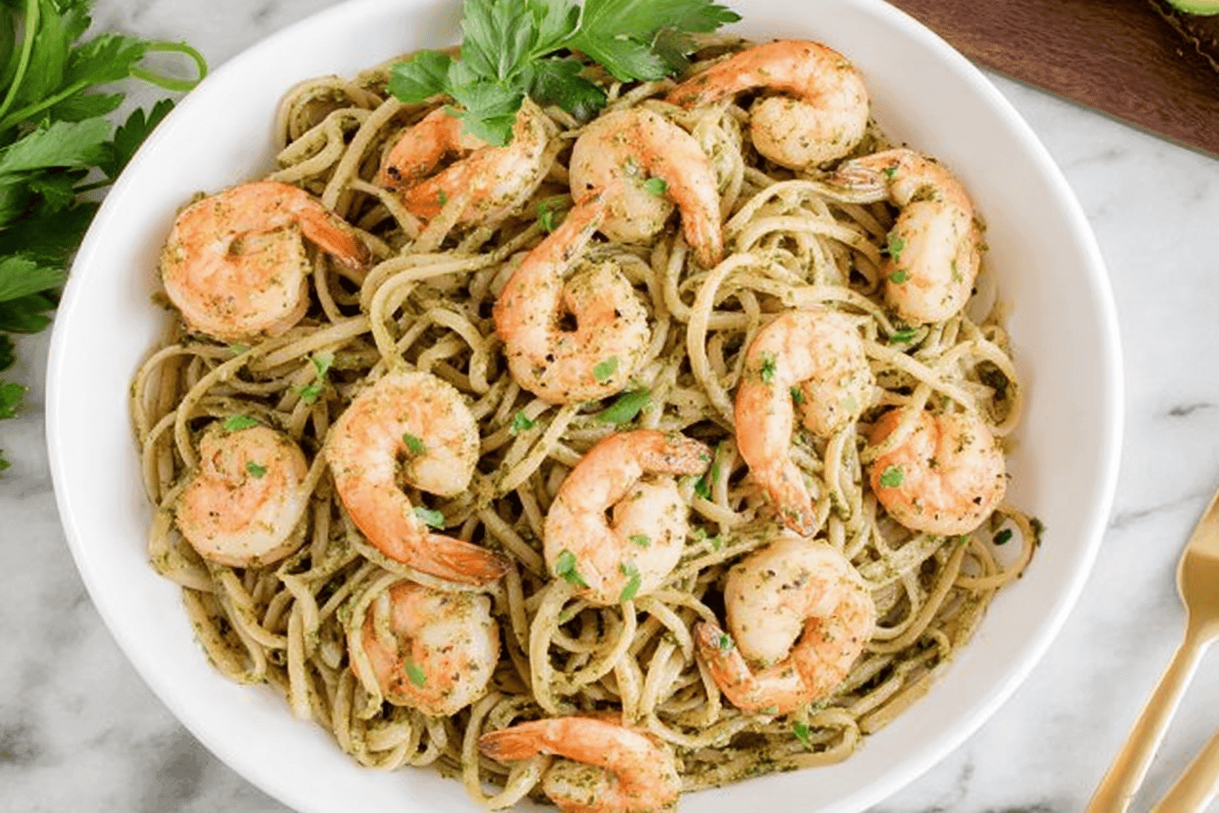 Shrimp Pesto Pasta Recipe Delight