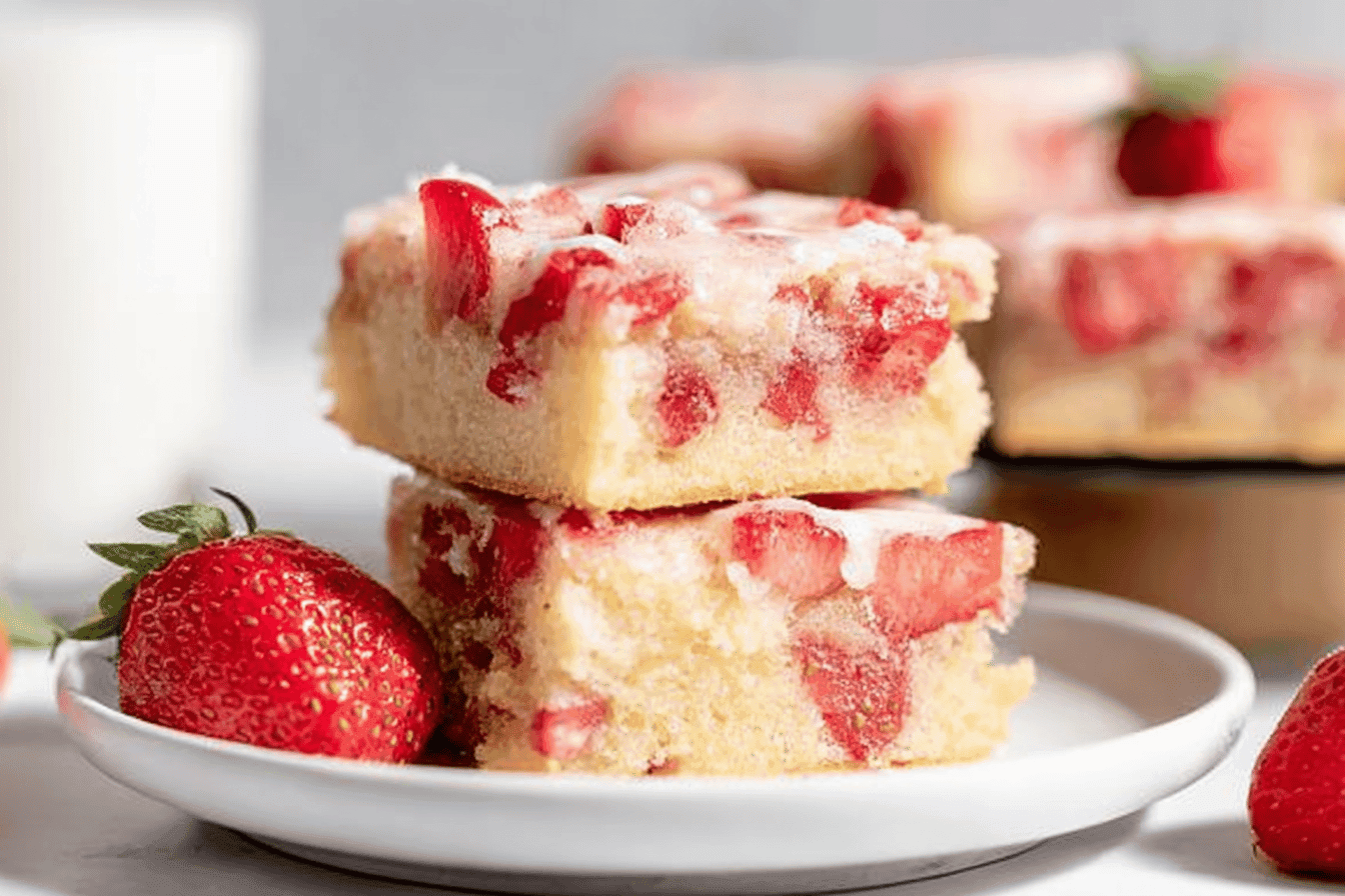 Strawberry Lemon Blondies Recipe Delight