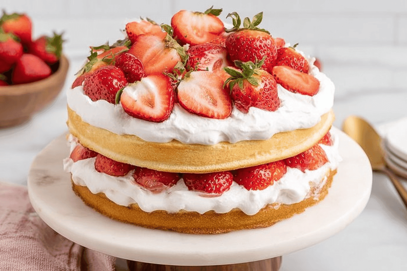 Strawberry Shortcake Layer Cake Recipe