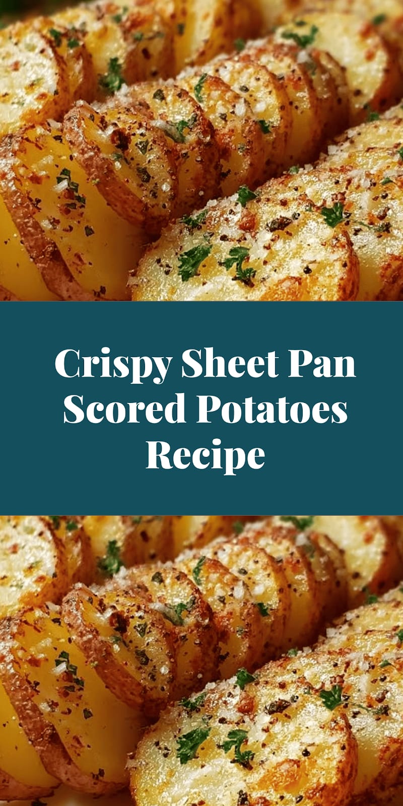 Crispy Sheet Pan Scored Potatoes Recipe
