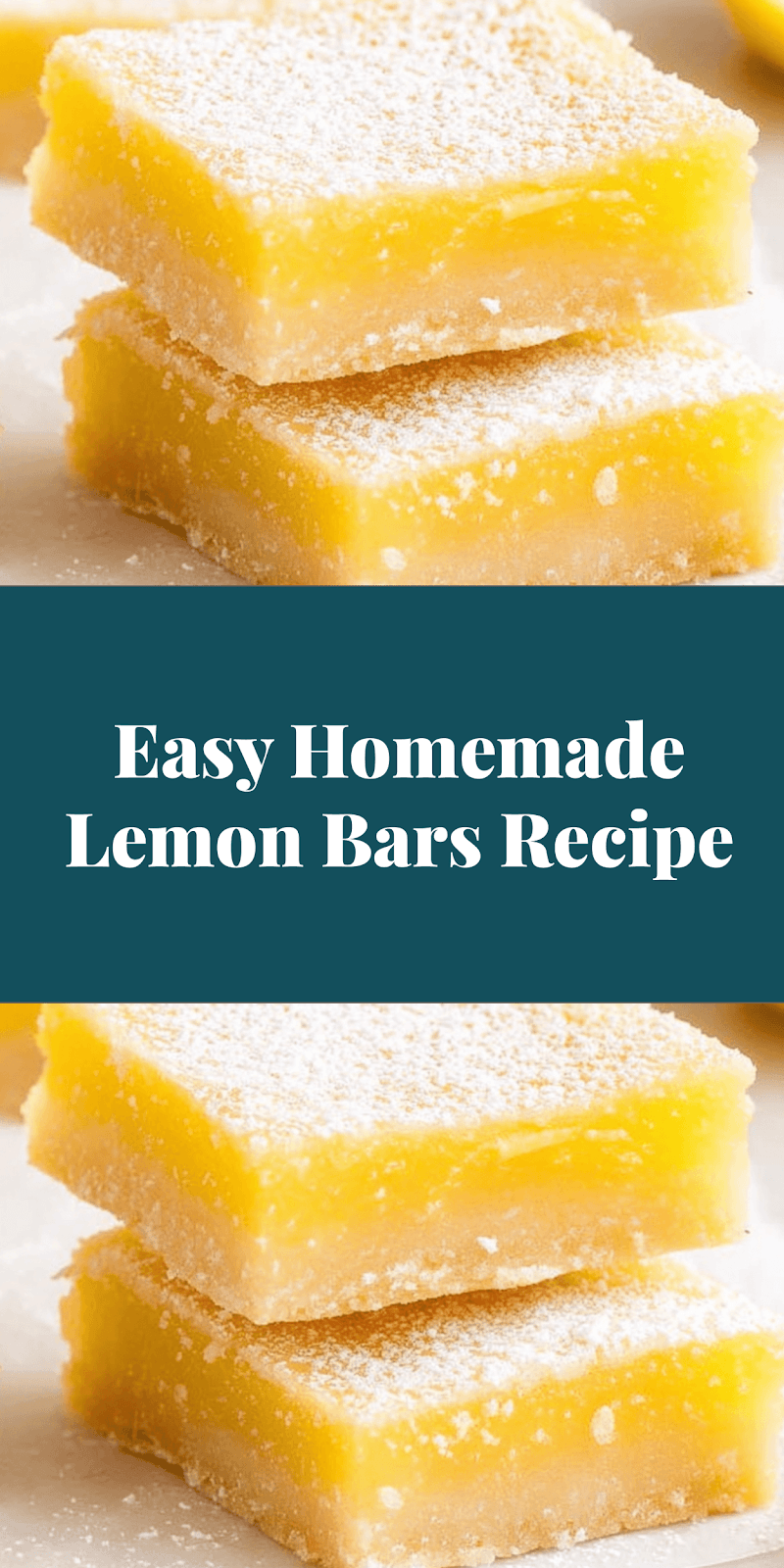 Easy Homemade Lemon Bars Recipe