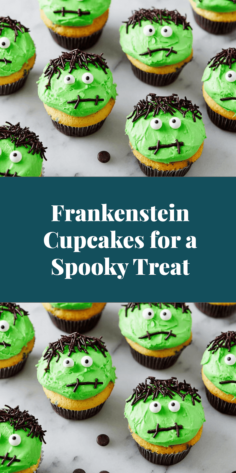 Frankenstein Cupcakes for a Spooky Treat