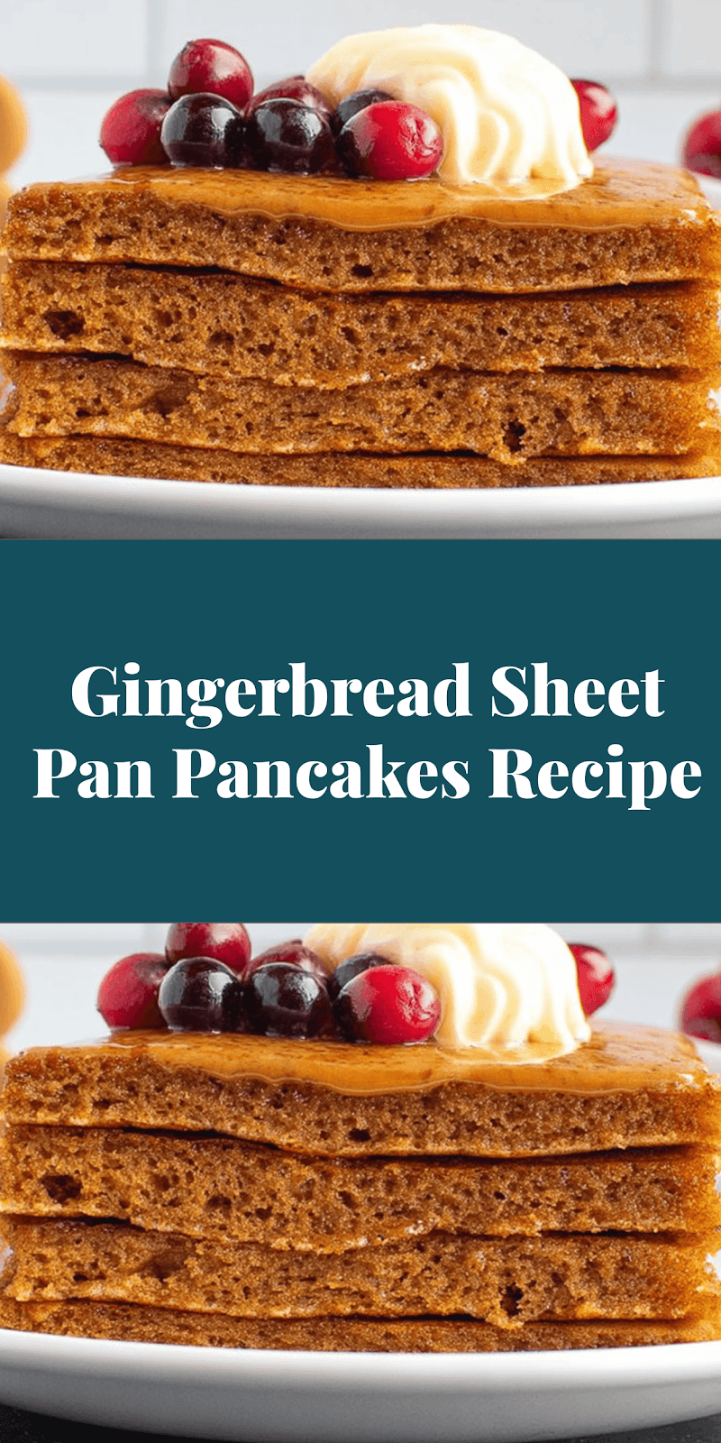 Gingerbread Sheet Pan Pancakes Recipe