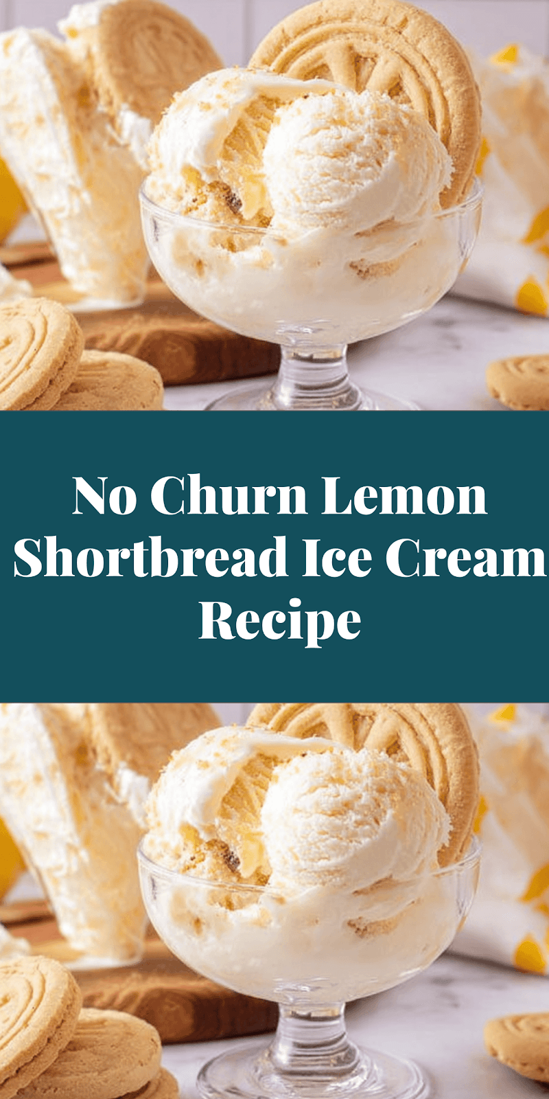 No Churn Lemon Shortbread Ice Cream Recipe
