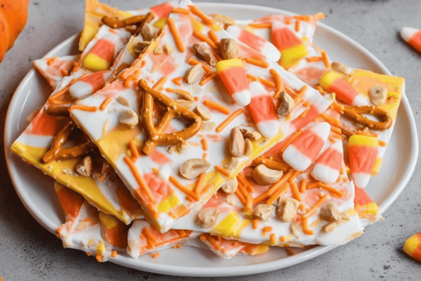 Candy Corn Bark Recipe for Fall Treats