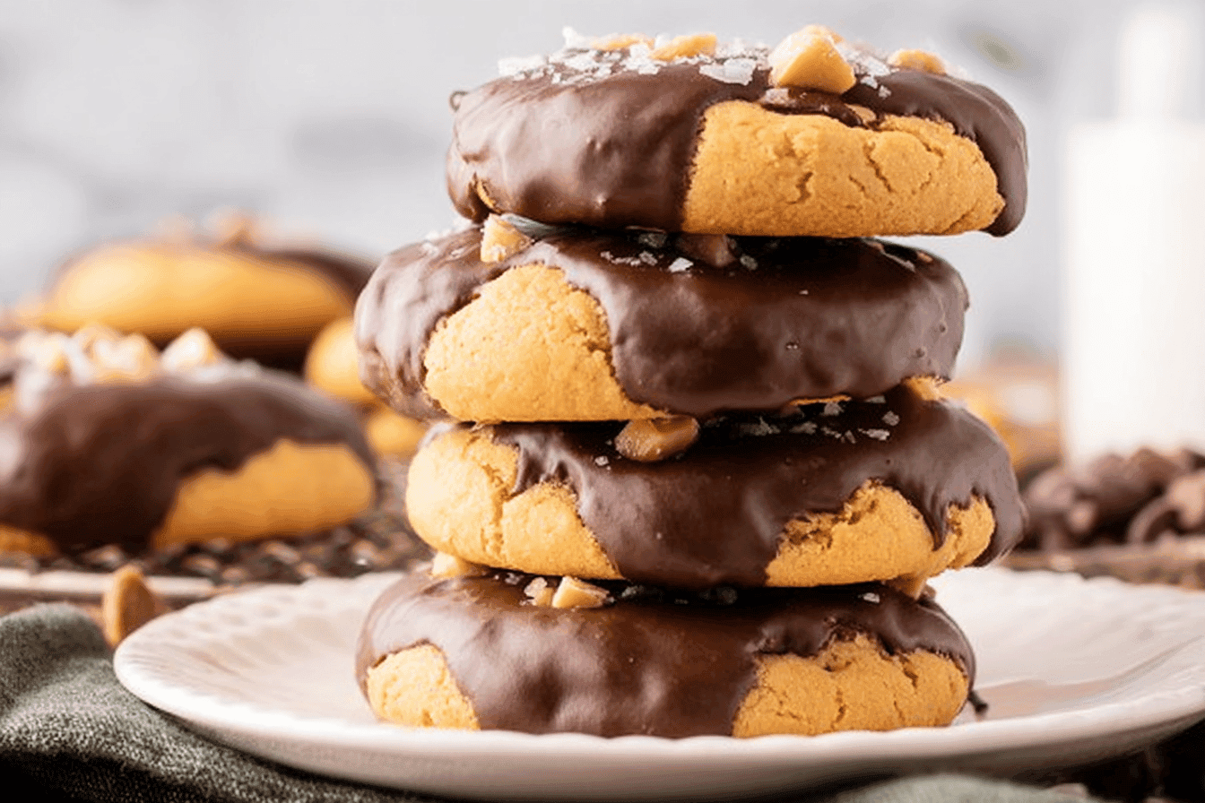 Chocolate Dipped Peanut Butter Cookie Recipe