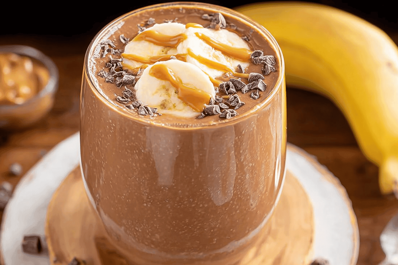 Chocolate Peanut Butter Banana Smoothie Recipe
