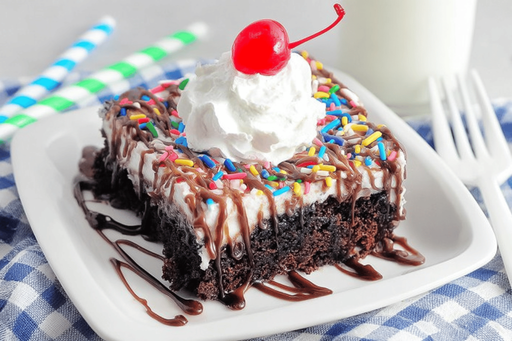 Decadent Hot Fudge Poke Cake Recipe
