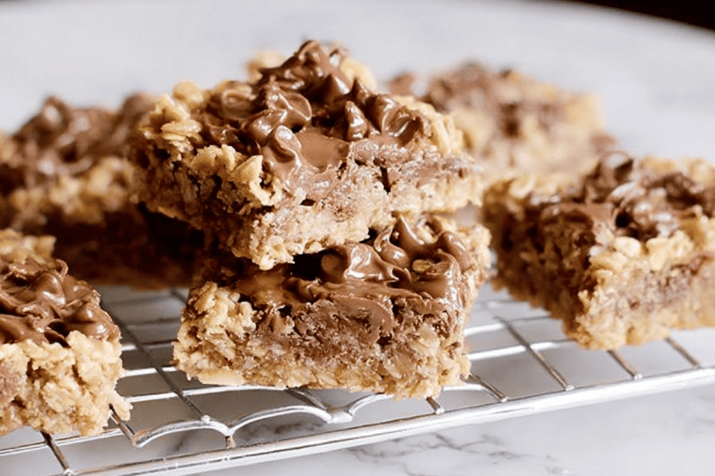 Delicious Chocolate Peanut Butter Oatmeal Bars