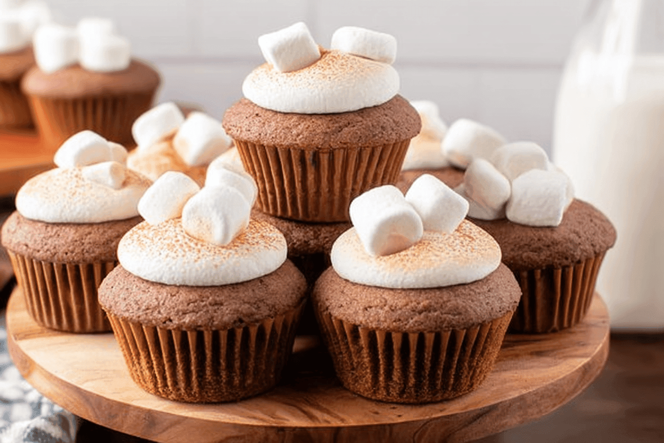 Delicious Hot Chocolate Cupcakes Recipe