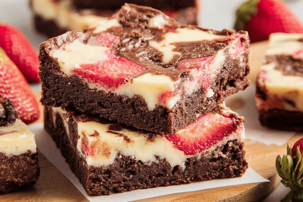 Delicious Strawberry Cheesecake Brownies Recipe