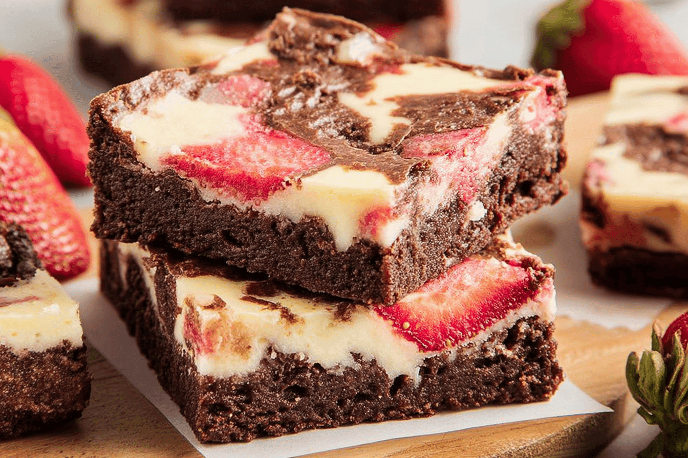 Delicious Strawberry Cheesecake Brownies Recipe