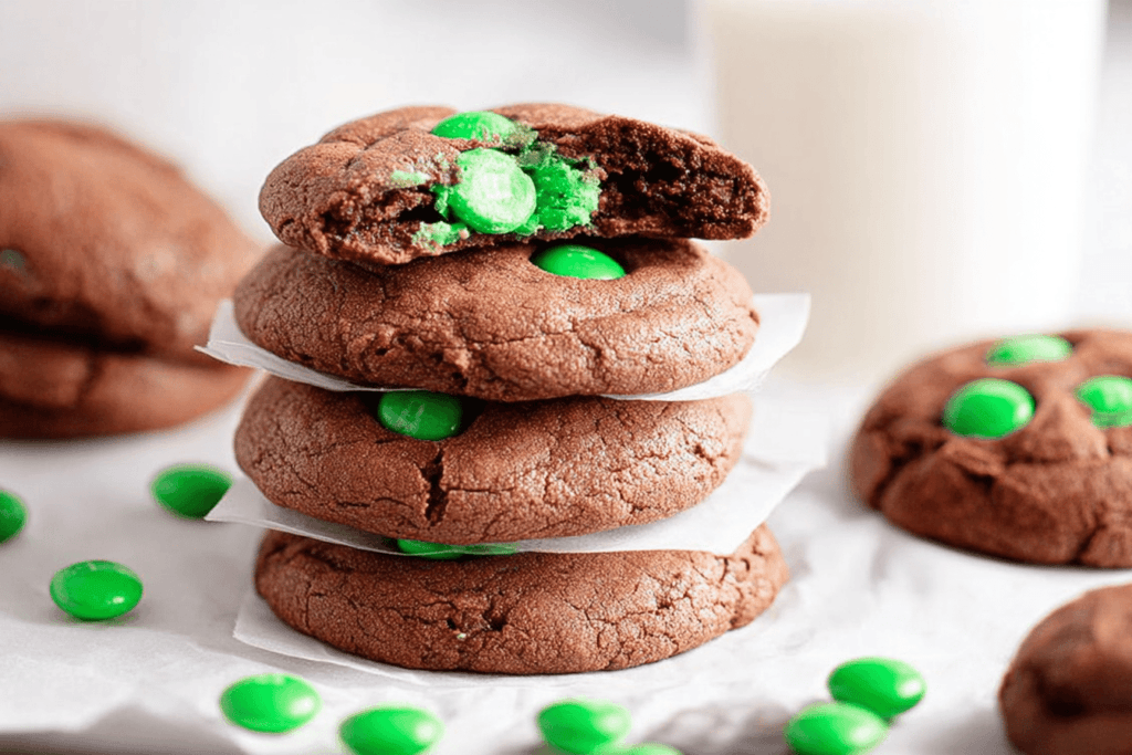 Mint M&M Brownie Cookies Recipe