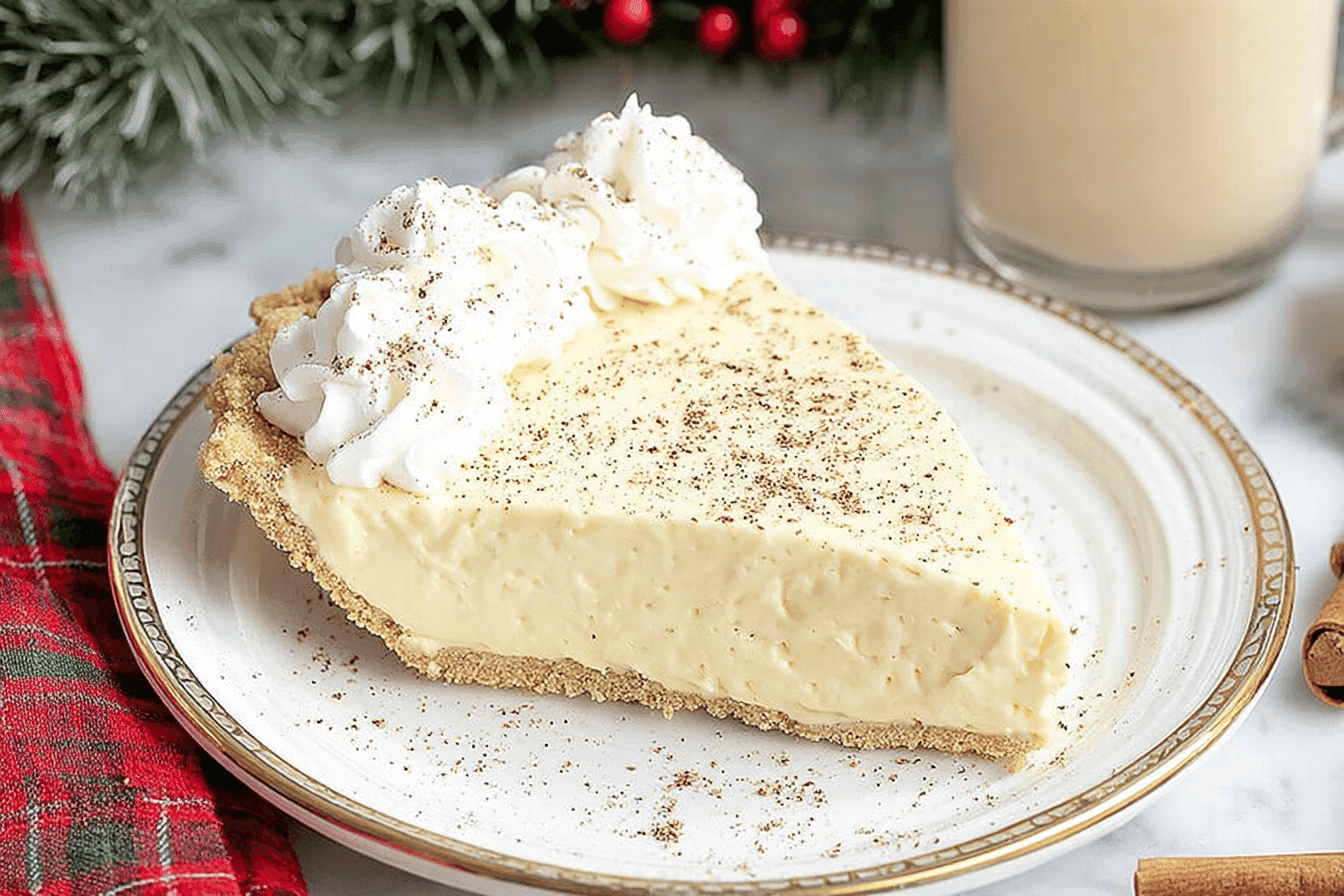 No-Bake Eggnog Pie Recipe for the Holidays