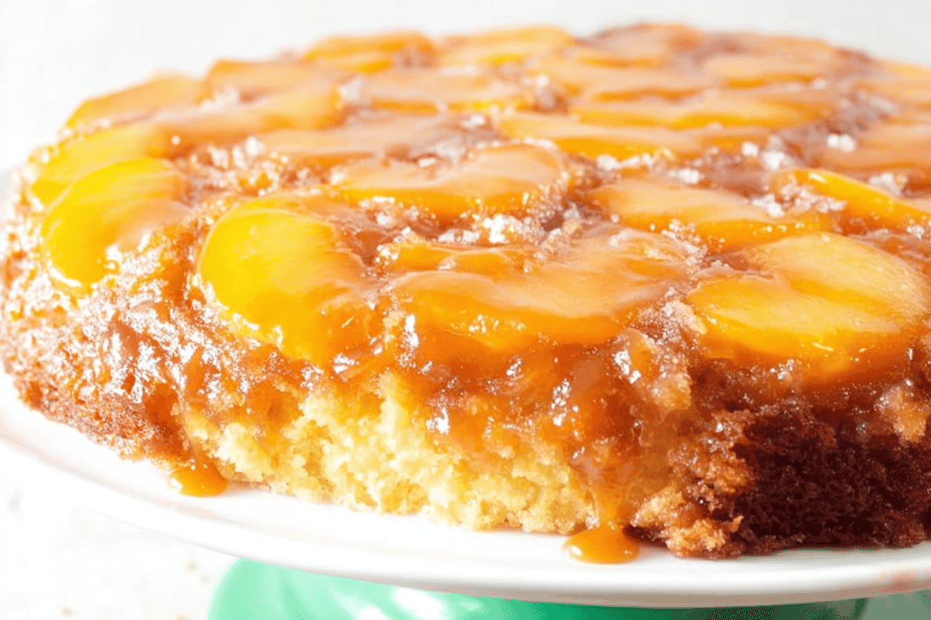 Peach Upside Down Cake Recipe Delight