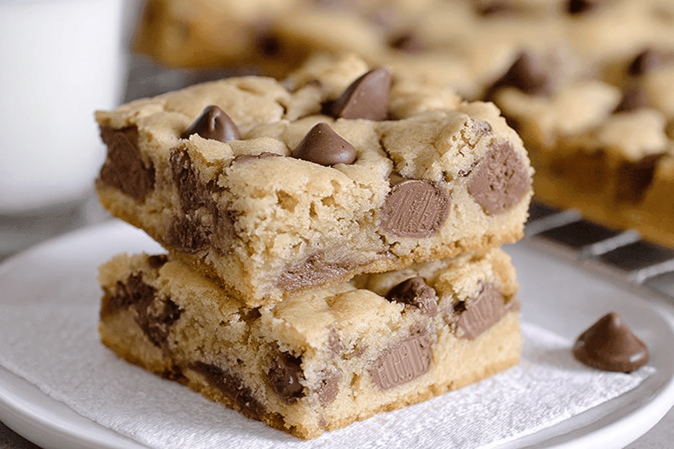 Rolo Chocolate Chip Cookie Bars Recipe