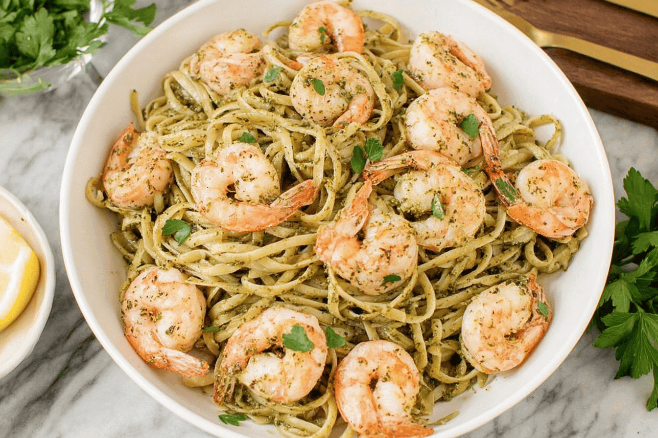 Shrimp Pesto Pasta Recipe Delight