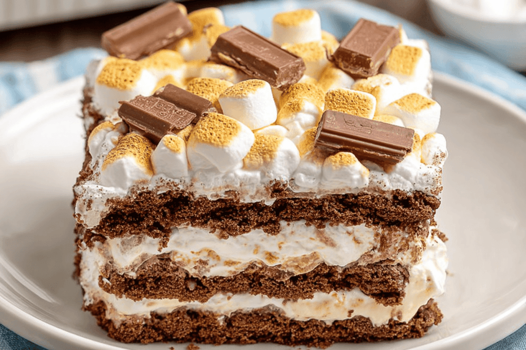 S'mores Ice Cream Sandwich Cake Recipe