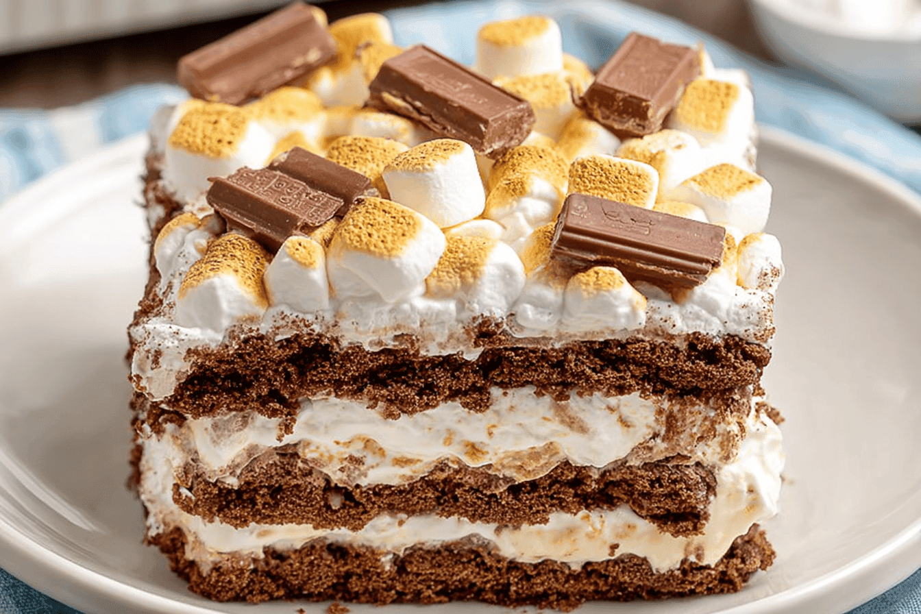 S'mores Ice Cream Sandwich Cake Recipe