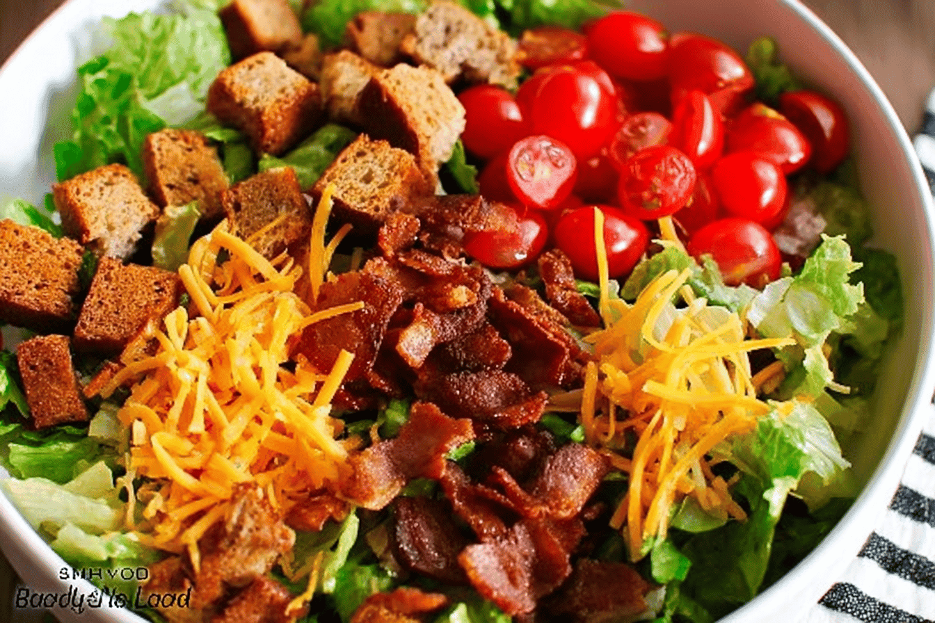 BLT Salad with Homemade Croutons Recipe