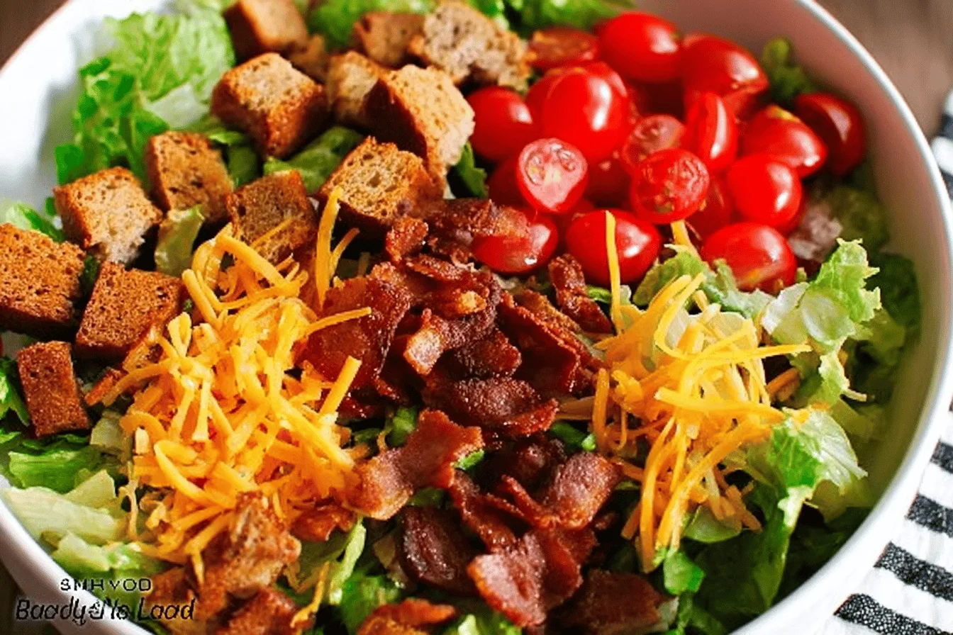 BLT Salad with Homemade Croutons Recipe