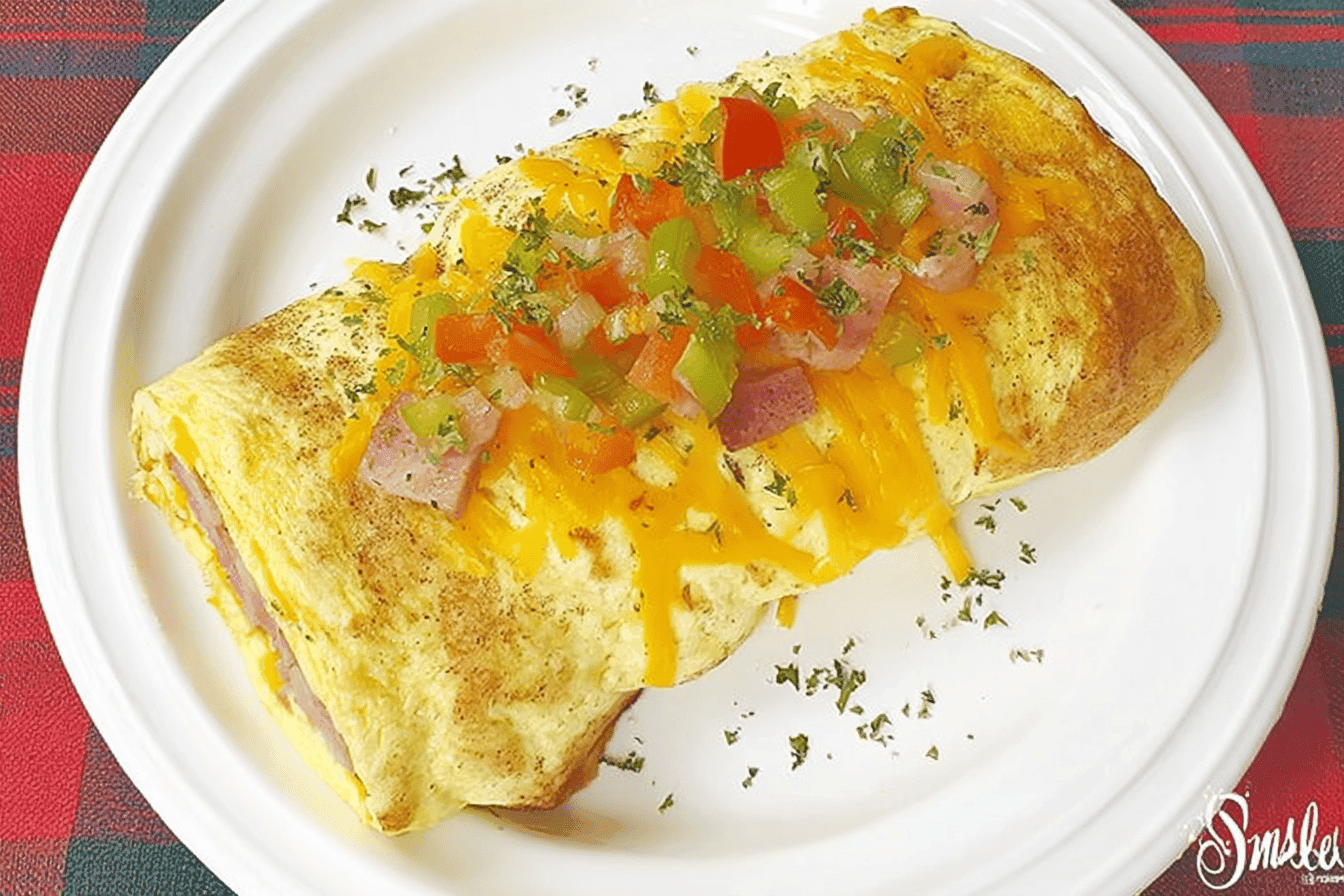Baked Western Omelet Roll Recipe