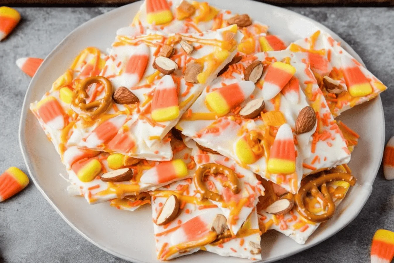 Candy Corn Bark Recipe for Fall Treats