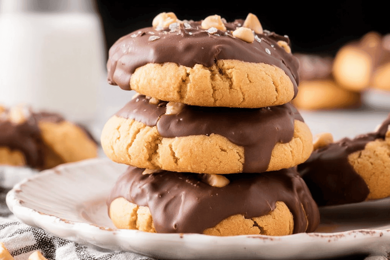 Chocolate Dipped Peanut Butter Cookie Recipe