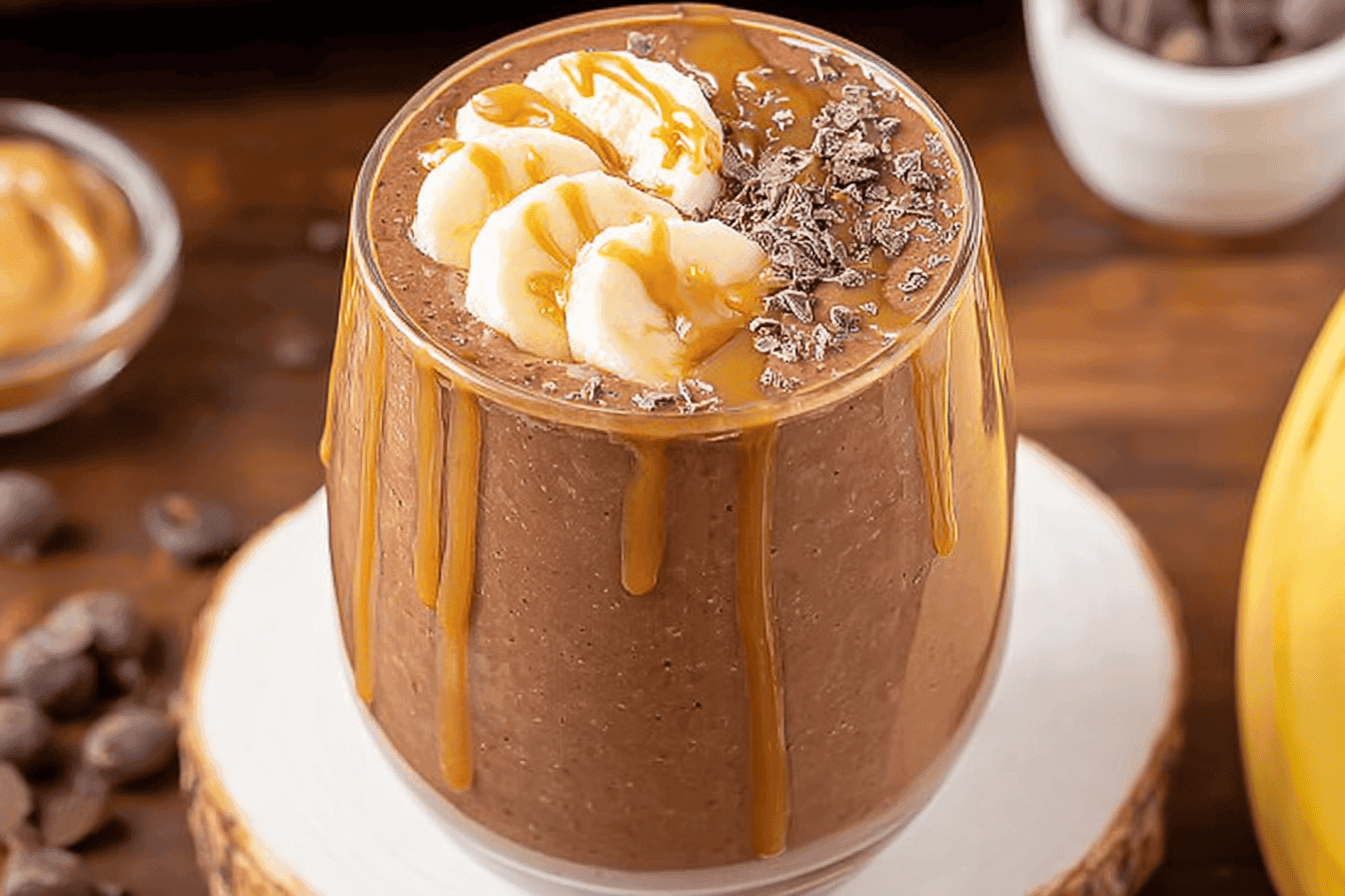 Chocolate Peanut Butter Banana Smoothie Recipe