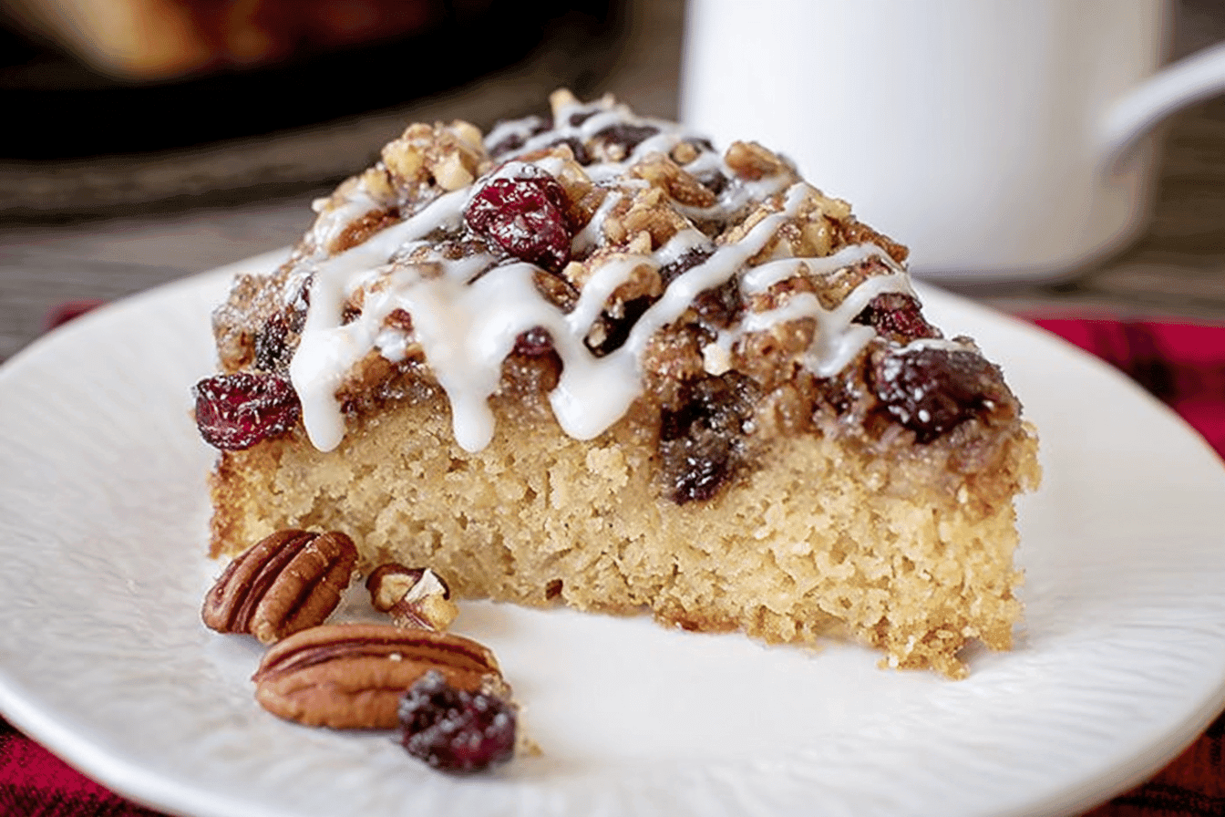Cranberry Pecan Upside Down Coffee Cake Recipe